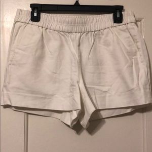 J Crew pull on shorts, ivory color